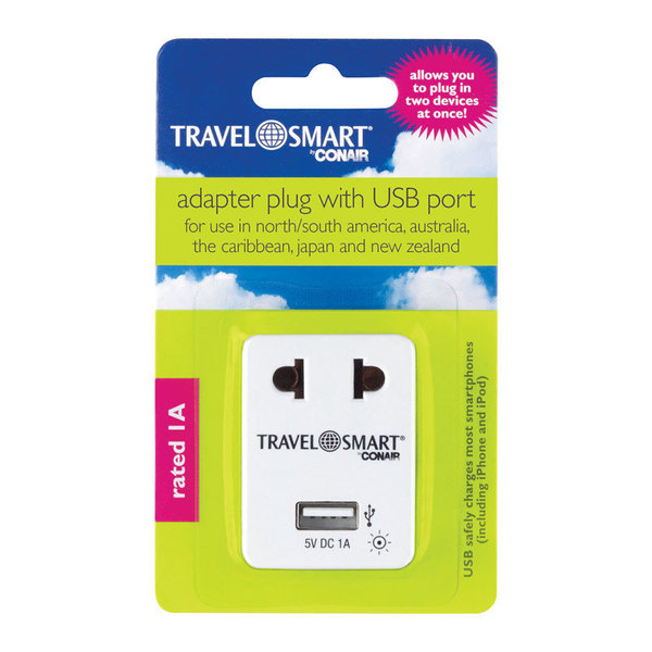 Travel Smart By Conair Adapter With Usb Port NWG17X